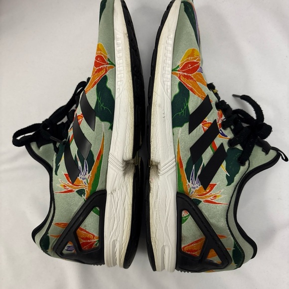 Adidas Originals Mens ZX FLUX NPS Blush Green Floral All Over Print Sneaker 10 - Picture 11 of 16